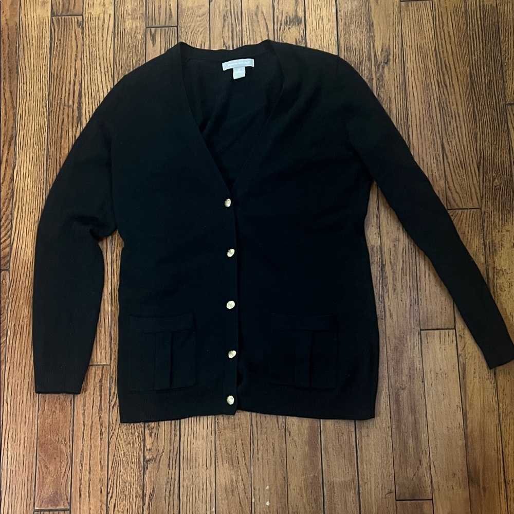 Banana Republic Black Cardigan with Gold Buttons